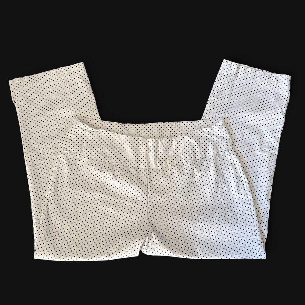 White Polka Dot Capri Pants